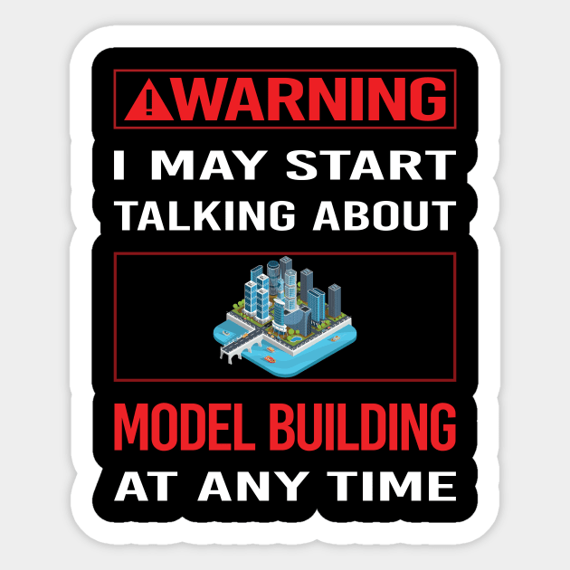 Red Warning Model Building Sticker by Happy Life